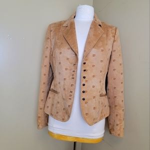 Pierre Cardin Vintage blazer suit top. Canvas, embroidered. Size Medium.